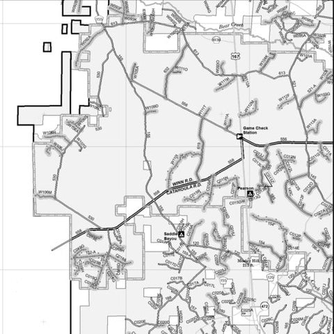 Motor Vehicle Use Map, MVUM, Catahoula District, Kisatchie National Forest 2