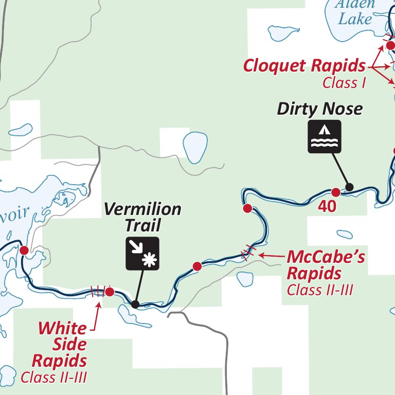 Cloquet River State Water Trail Map 2, Indian Lake to Island Lake MNDNR map by Minnesota