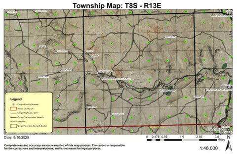 Kah-Nee-Ta Resort T8S R13E Township Map