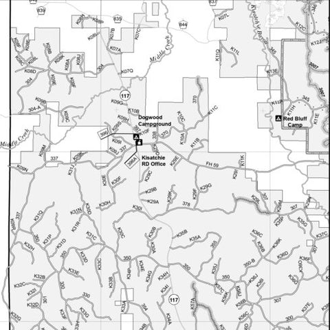 Motor Vehicle Use Map, MVUM, Kisatchie District, Kisatchie National Forest 8