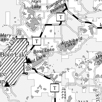 Chequamegon-Nicolet NF: Lakewood/Laona Ranger District Non Gathering Area Map