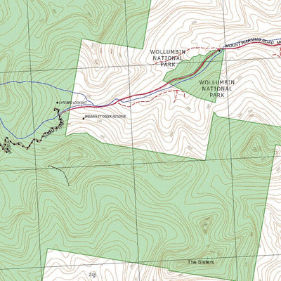 Getlost Map 9541-2S Burringbar Topographic Map V14b 1:25,000