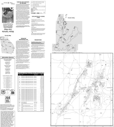 Motor Vehicle Use Map, MVUM, Conasauga District west, Chattahoochee-Oconee National Forest