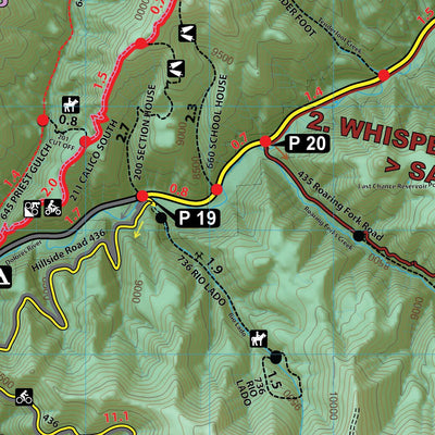 San Juan National Forest SJNF Trail Map, Cortez, Dolores, Rico, Mancos Colorado