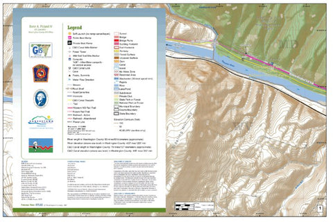 Potomac River Atlas of Washington County Maryland Legend and Page 1