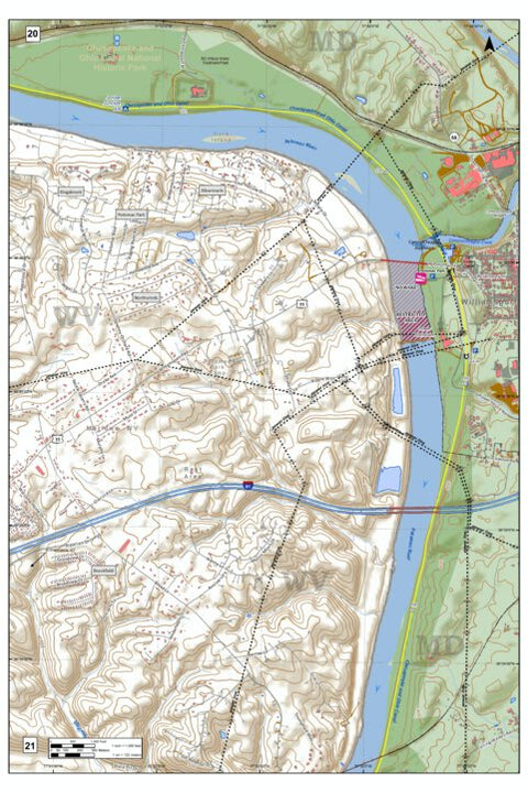Potomac River Atlas of Washington County Maryland Pages 20 and 21