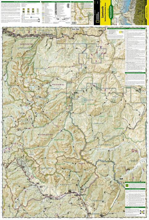 870 Sawtooth National Recreation Area Map (west side)