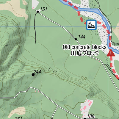 MAP 1 - Rekifune River Packrafting and Canoeing Route (Hokkaido, Japan)
