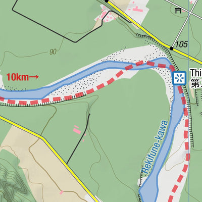 MAP 2 - Rekifune River Packrafting and Canoeing Route (Hokkaido, Japan)