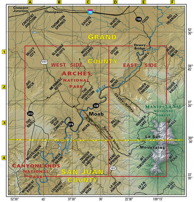 Classic Moab Trails Map-7th edition
