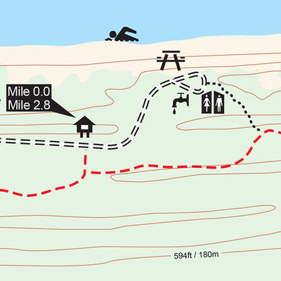 Good Harbor Bay Trail - Sleeping Bear Dunes Map by MichiganTrailMaps.com