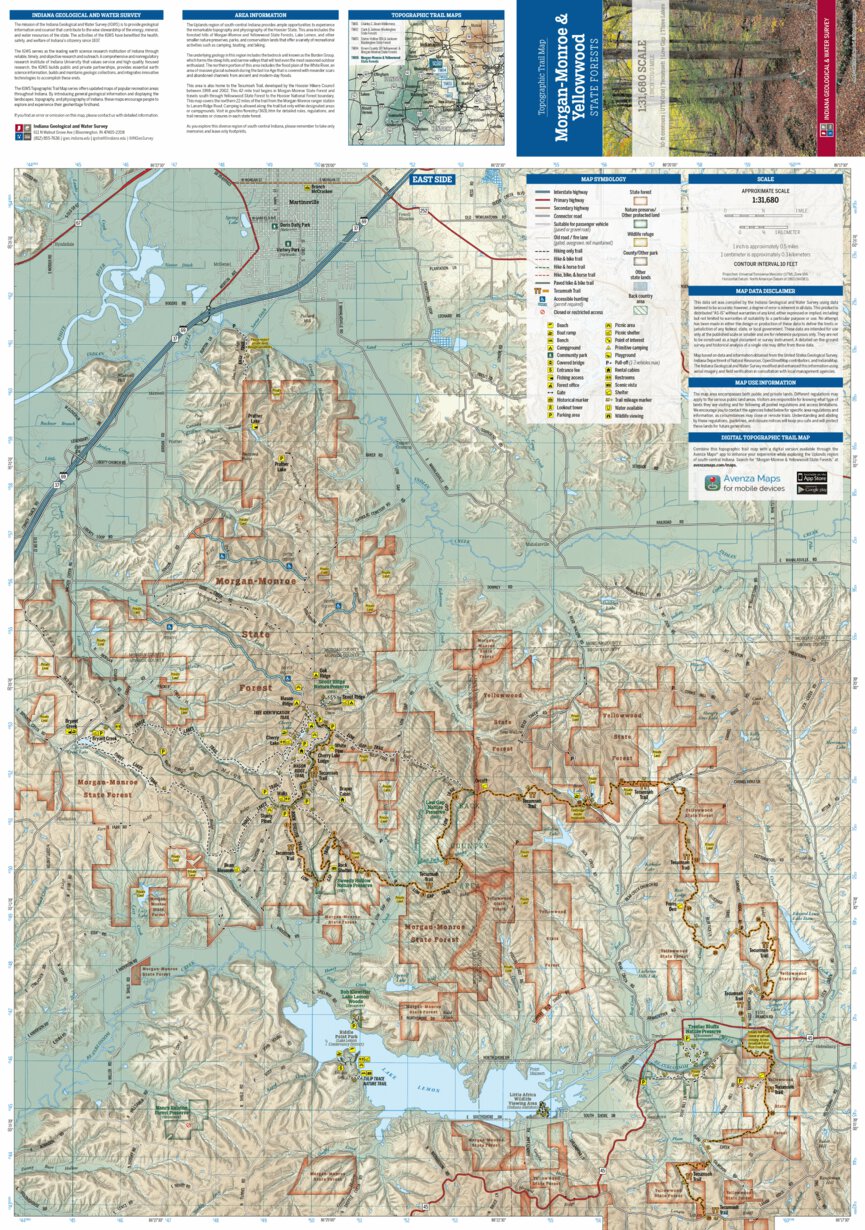 yellowwood state forest map