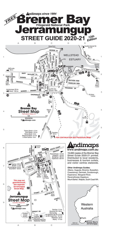 Andimaps - Bremer Bay-Jerramungup Street Guide