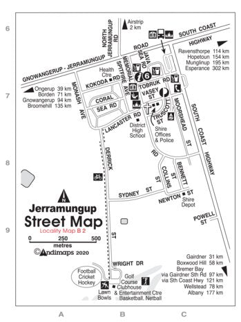 Jerramungup - Street Map
