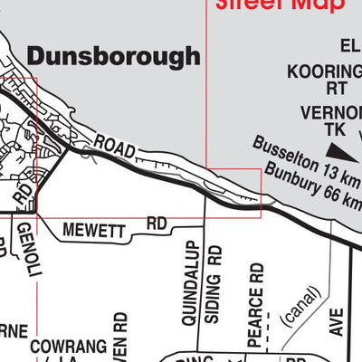 Dunsborough - Locality Map