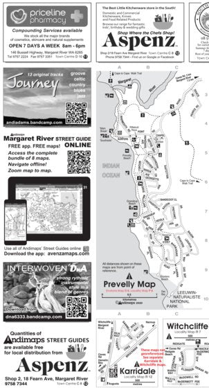 Margaret River - Prevelly Map