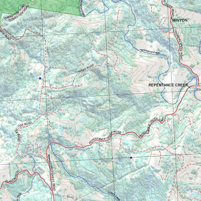 Getlost Map 9540-1S Dunoon Topographic Map V14d 1:25,000 NSW