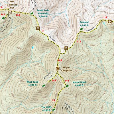 Mount Bond, Bond West, Bond Cliff Map [ 2 of 3 ]