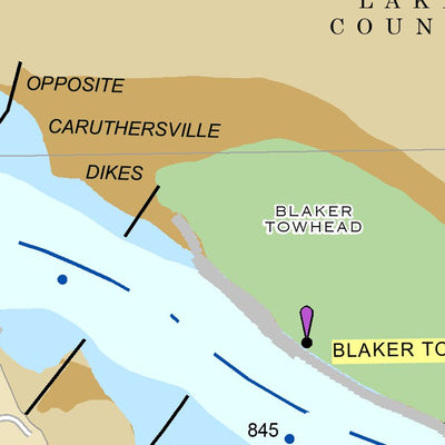 Lower Mississippi Chart 10 - River Mile 855.7 to 842.0