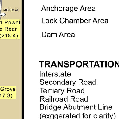Lower Mississippi Chart 75 - River Mile 222.9 to 201.1