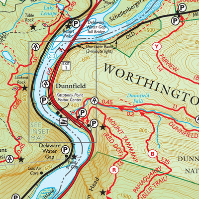 Delaware Water Gap & Kittatinny (South #1/Worthington - Map 120) : 2021 : Trail Conference