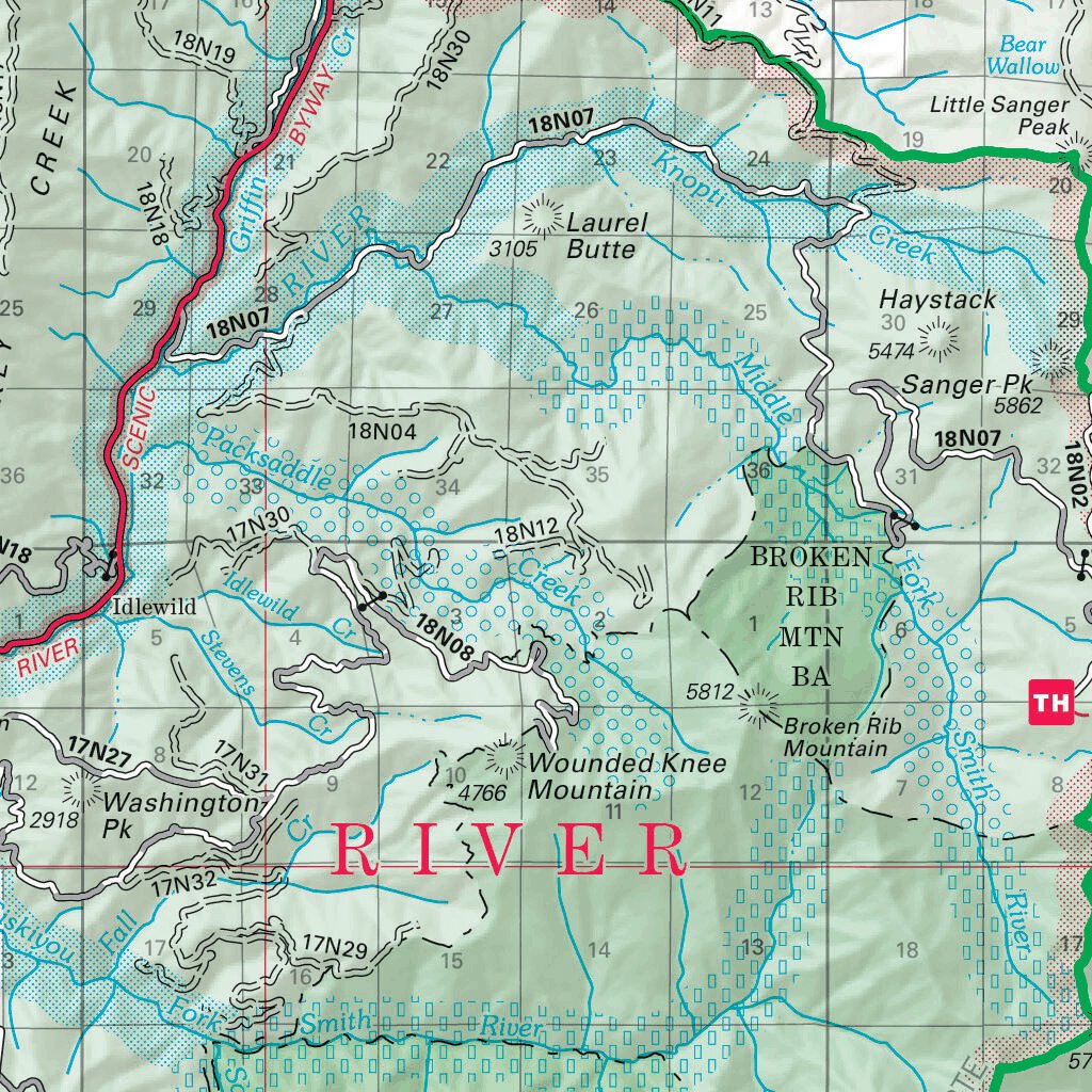 Six Rivers National Forest Visitor Map (North) by US Forest Service R5 ...