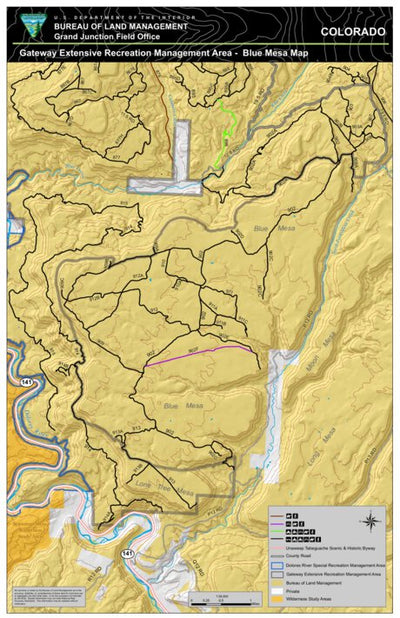 Gateway Extensive Recreation Management Area – Blue Mesa Map