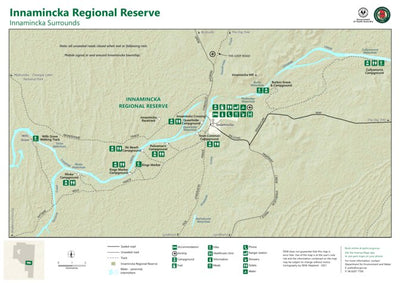 Innamincka Regional Reserve - Innamincka surrounds map