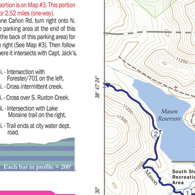 Trail Map#2, Gold Camp Area, Pikes Peak Region Series