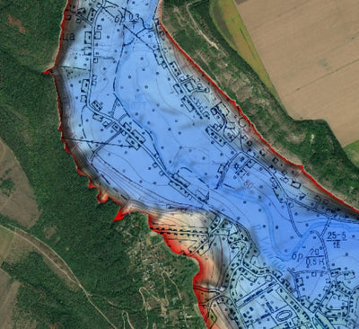 2. Дністровське водосховище. Карта до затоплення
