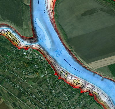 4. Дністровське водосховище. Карта до затоплення