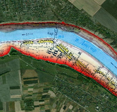 4. Дністровське водосховище. Карта до затоплення