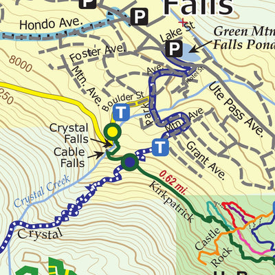 Trail Map#9, Pikes Peak Area, Pikes Peak Region Series