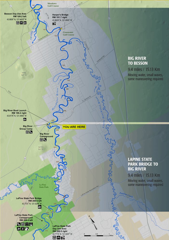 Deschutes Paddle Trail: La Pine State Park to Besson Day Use Area Map ...