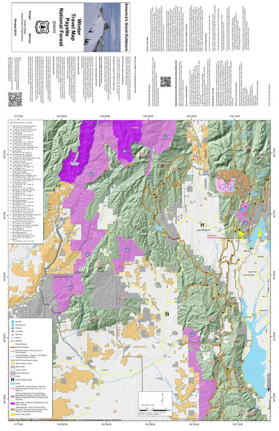 Payette National Forest Winter Travel Map West Half 2019