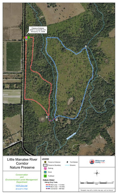 Little Manatee River Corridor Nature Preserve- 579 Trailhead Map