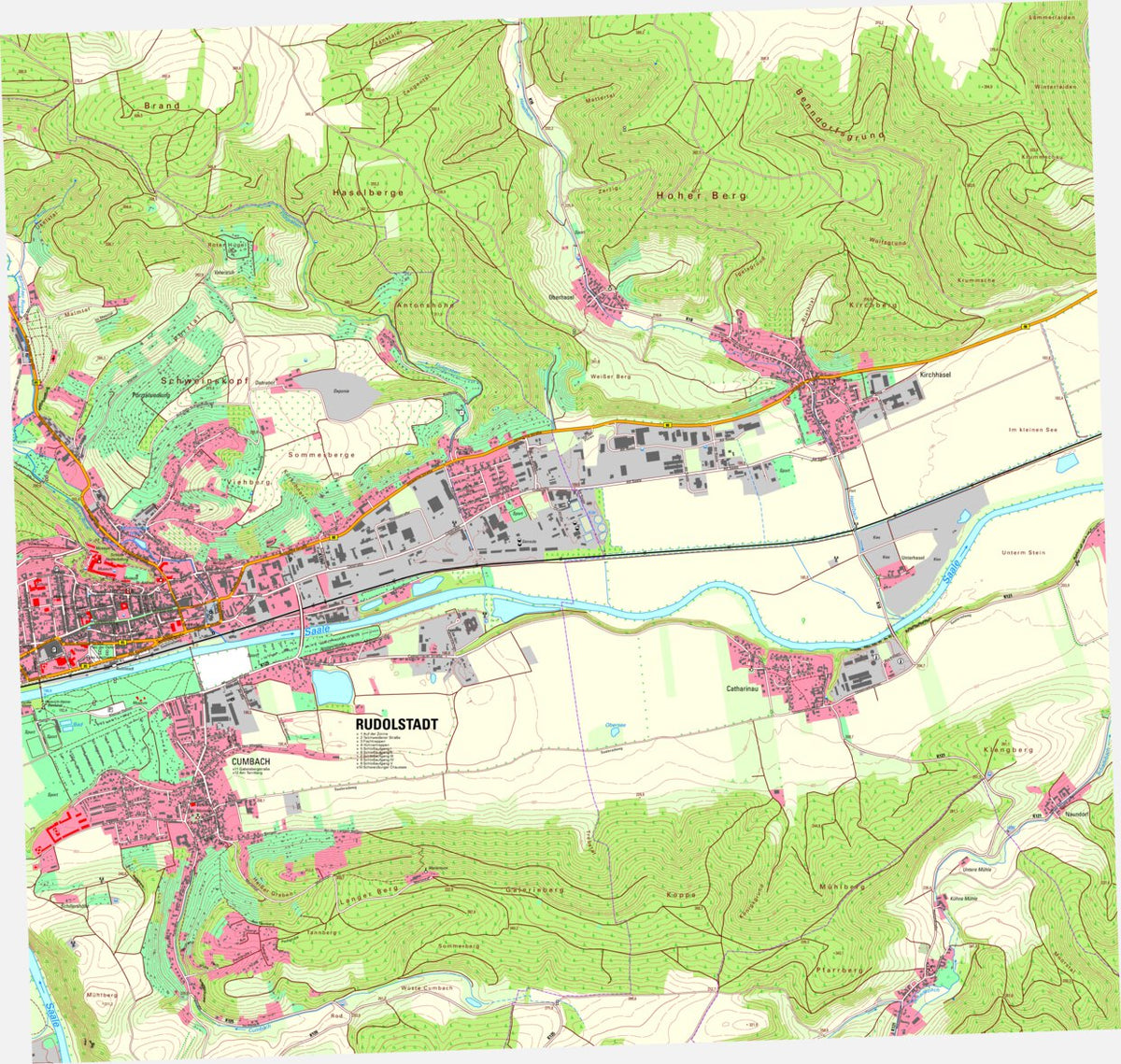 Rudolstadt [5234-SW] Map by Thuringer Landesamt Fur Bodenmanagement Und ...