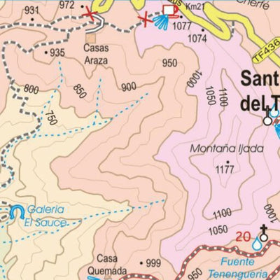 Tenerife Hikers Maps West map sheet