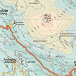 Kefalonia Tour & Trail Map South-East map sheet