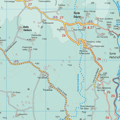Menorca Tour & Trail Map West map sheet