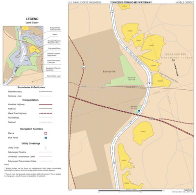 Tennessee-Tombigbee Waterway Chart 04: Historic Miles 434-438