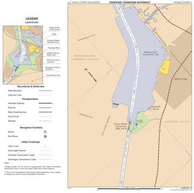 Tennessee-Tombigbee Waterway Chart 19: Historic Miles 375-379