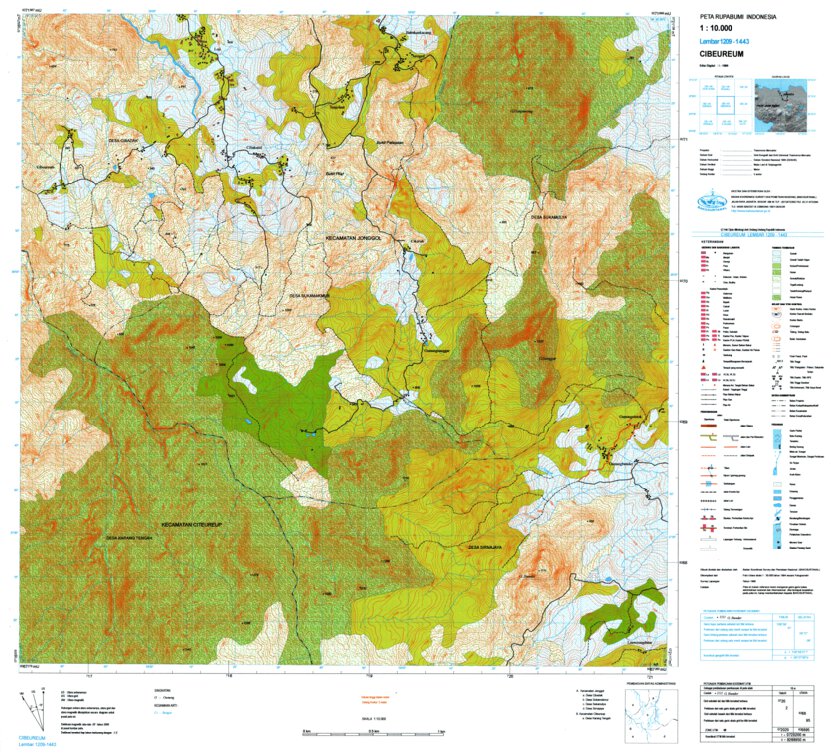 94143 Zip Code Map Cibeureum (1209-1443) Map by Badan Informasi Geospasial | Avenza Maps