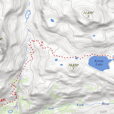 Squaretop Mountain, Wyoming 7.5 Minute Topographic Map