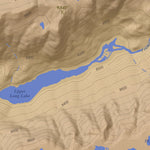 Bridger Lakes, Wyoming 7.5 Minute Topographic Map - Color Hillshade