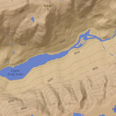 Bridger Lakes, Wyoming 7.5 Minute Topographic Map - Color Hillshade