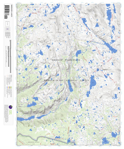 Bridger Lakes, Wyoming 7.5 Minute Topographic Map