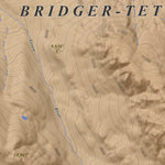 Gannett Peak, Wyoming 7.5 Minute Topographic Map - Color Hillshade