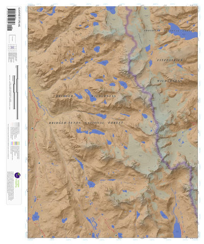 Gannett Peak, Wyoming 7.5 Minute Topographic Map