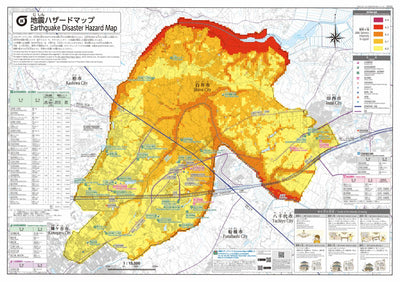白井市地震ハザードマップ